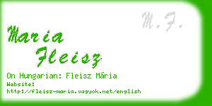 maria fleisz business card